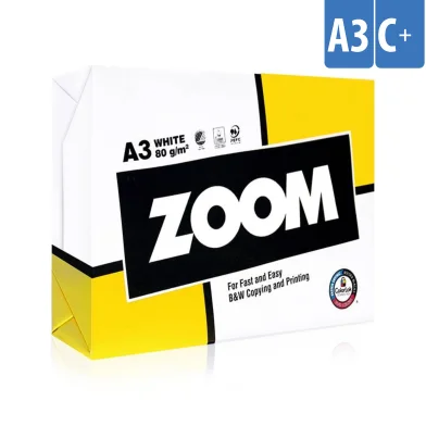 Hartie ZOOM A3, 80g/m2, 500 foi, clasa C+