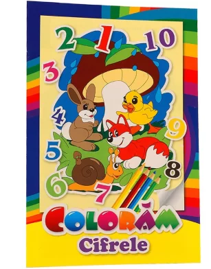 Carte de colorat Coloram Cifre