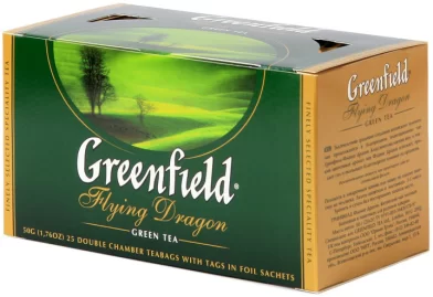 Ceai GREENFIELD Flying Dragon, 25 pachetele de 2gr