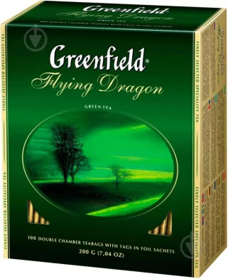 Ceai GREENFIELD Flying Dragon, 100 pachetele de 2gr, c/c