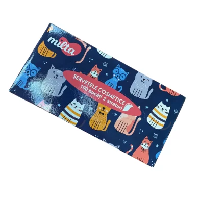 Салфетки косметические MILTA 2-слойная, 100 штук