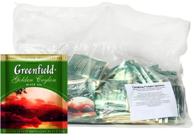 Ceai GREENFIELD Golden Ceylon, 100 pachetele de 2gr, c/m