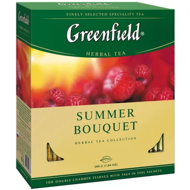 Чай GREENFIELD Summer Bouquet 100 пакетиков по 2 г, к/у