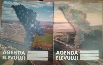 Agenda elevului A5, c/m, harta Moldovei