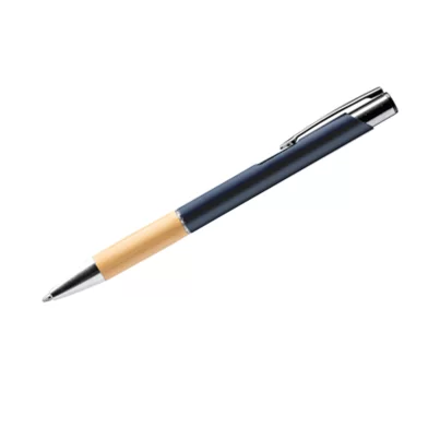 Pix cu mecanism BORUX bambuc/metal, albastru