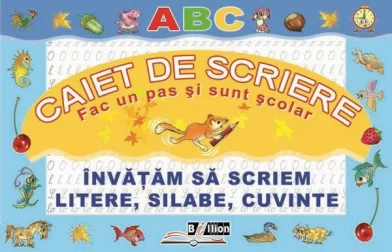 Caiet de scriere. Invatam sa scriem litere, silabe