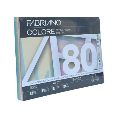 Бумага FABRIANO Colore A4, 80 г/м2, 250 л. mixt пастель