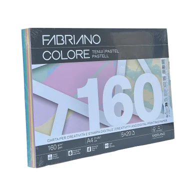 Бумага FABRIANO Colore A4, 160 г/м2, 100 л. mixt пастель