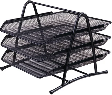 Set 3 tavite suprapozabile MP, metal, negru