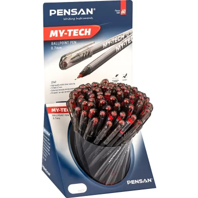 Pix PENSAN My-Tech, 0.7mm, 60 bucati, rosu, display
