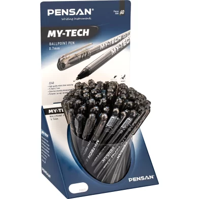 Pix PENSAN My-Tech, 0.7mm, 60 bucati, negru, display