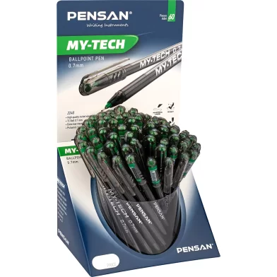 Pix PENSAN My-Tech, 0.7mm, 60 bucati, verde, display