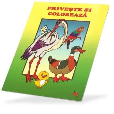 Раскраска Priveste si coloreaza Pasari