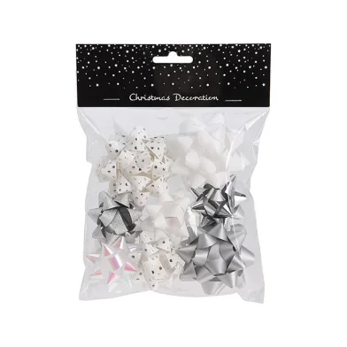 Set fundute p/u cadouri 8 stelute 3x7 cm, 5x5 cm arginti
