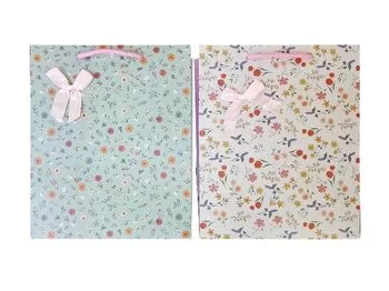 Punga p-u cadouri "Flori" cu fundita 18x16x8 cm