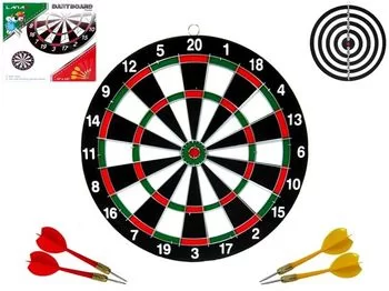 Darts mare + 6 sageti, D30cm, grosimea 1cm