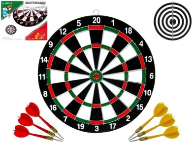 Darts mare + 6 sageti, D37cm, grosimea 1cm