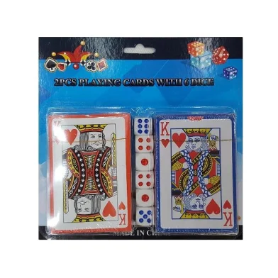 Set carti de joc 2seturi 54 buc 6 zaruri