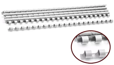 Inele din plastic ARGO A4, 6mm, 10 bucati, alb