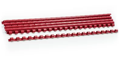 Inele din plastic ARGO A4, 6mm, 10 bucati, rosu