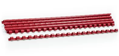 Inele din plastic ARGO A4, 8mm, 10 bucati, rosu