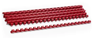Inele din plastic ARGO A4, 10mm, 10 bucati, rosu