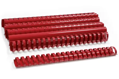 Inele din plastic ARGO A4, 38mm, 10 bucati, oval rosu