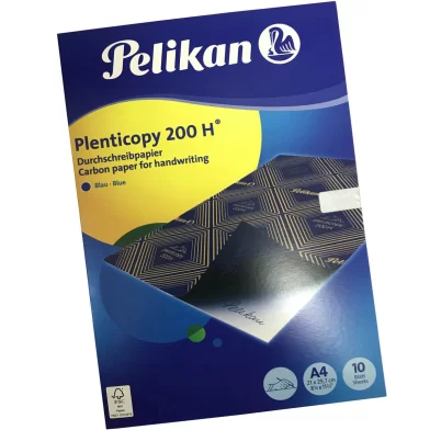 Hartie copiativa PELIKAN 200H A4, 10 foi, albastra