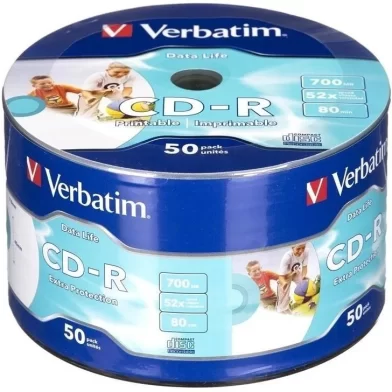 CD-R VERBATIM 52x/700, 50 bucati, printable spindle
