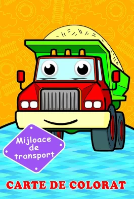 Carte de colorat Mijloace de transport (cu ochisori)