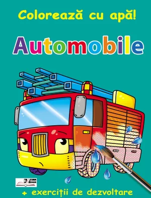 Carte de colorat Coloreaza cu apa. Automobile