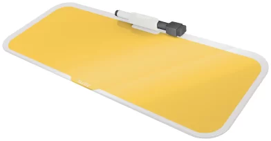 Tabla din sticla LEITZ Cosy 38х15 cm, p-u birou, galbena