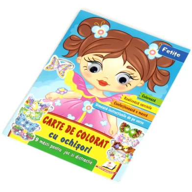 Carte de colorat Ochisori Fetite