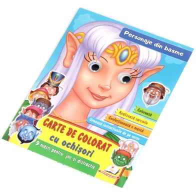 Carte de colorat Ochisori Personaje din basme