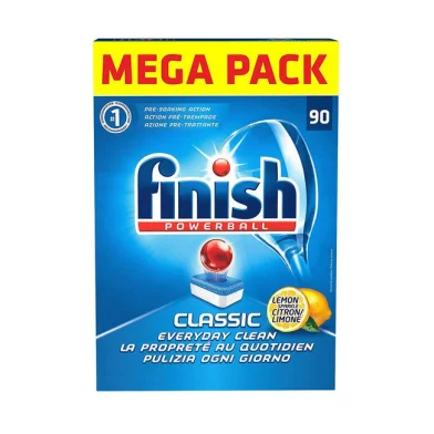 Таблетки для посудомоечных машин Finish, лимон, 90 штук