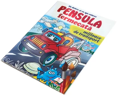Carte de colorat Pensula fermecata A4 Mijloace de transp