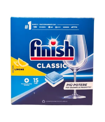 Таблетки для посудомоечных машин Finish, лимон, 15 штук