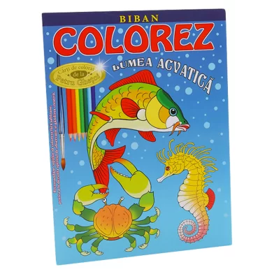 Carte de colorat Colorez Lumea acvatica