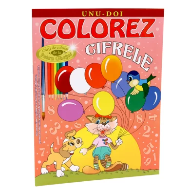 Carte de colorat Colorez Cifrele
