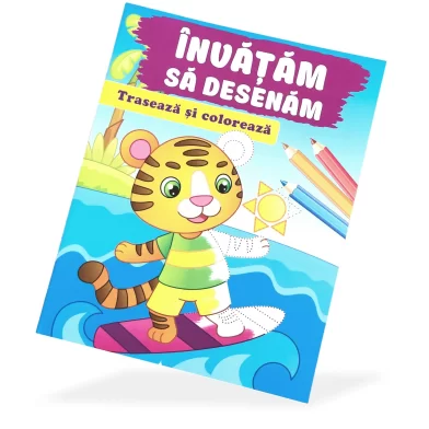Cartea de colorat Invatam sa desenam Traseaza si color