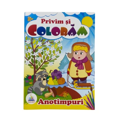 Carte de colorat Privim si coloram Anotimpuri
