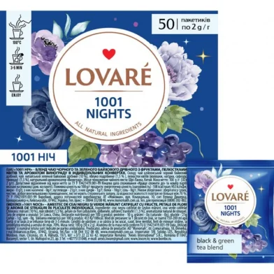 Ceai LOVARE 1001 Night, 50 pachetele de 2gr ,c/m