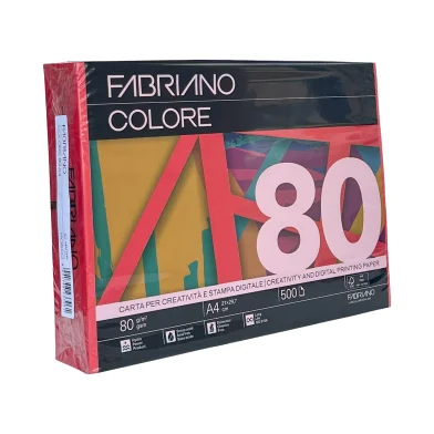Бумага FABRIANO Colore A4, 80 г/м2, 500 л. rosso