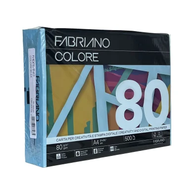 Hartie FABRIANO Colore A4, 80g/m2, 500 foi celeste