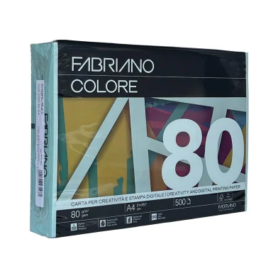 Hartie FABRIANO Colore A4, 80g/m2, 500 f. celeste chiaro