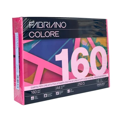 Бумага FABRIANO Colore A4, 160 г/м2, 250 л. fucsia