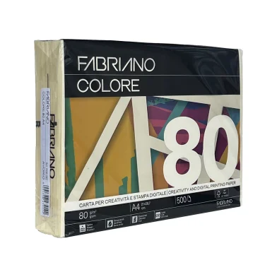 Hartie FABRIANO Colore A4, 80g/m2, 500 foi avori