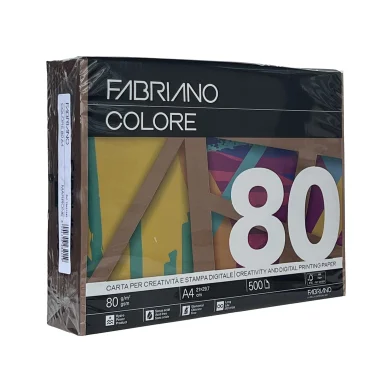 Hartie FABRIANO Colore A4, 80g/m2, 500 foi marrone