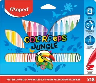 Carioci MAPED Jungle, 18 culori