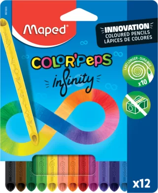 Creioane colorate MAPED Infinity, 12 culori